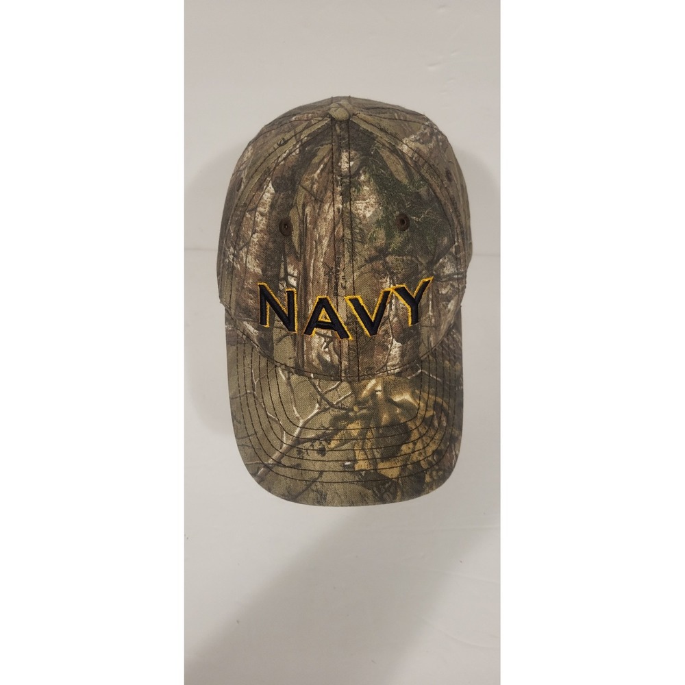 Navy Embroided Est. 1775 Camouflage One Size Fits All Hat.‎